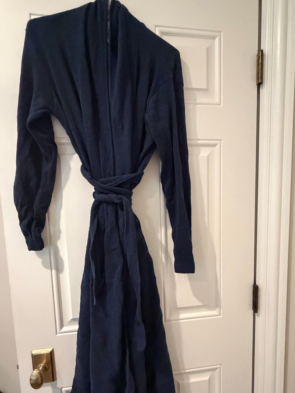 NWOT! Monica + Andy Women's Navy All Organic Waffle Cloth Maternity Robe - M/L